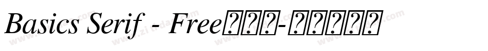 Basics Serif - Free手机版字体转换